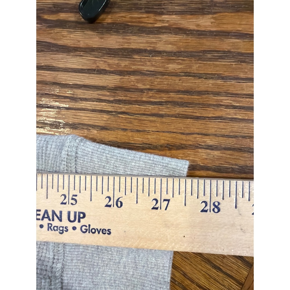Eddie Bauer Mens TXL Gray Waffle Knit Thermal Long Sleeve Crewneck Shirt Tall XL - Picture 5 of 5